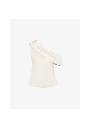 Womens Malina Seleah Asymmetrical Satin Top