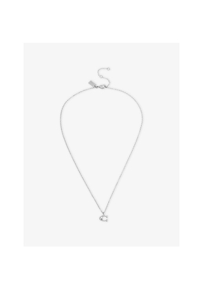 Womens Coach C Charm Brass Pendant Necklace