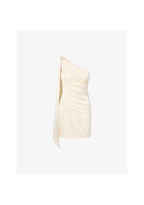 Womens Malina Nelly Draped Satin Mini Dress