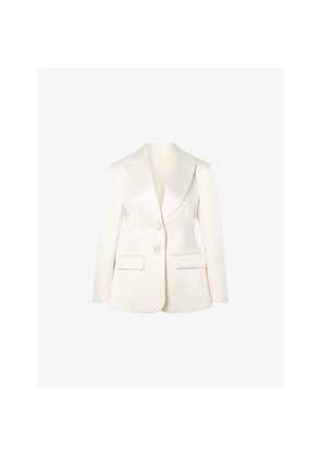 Womens Malina Ella Tailored Peplum Wool-Blend Blazer