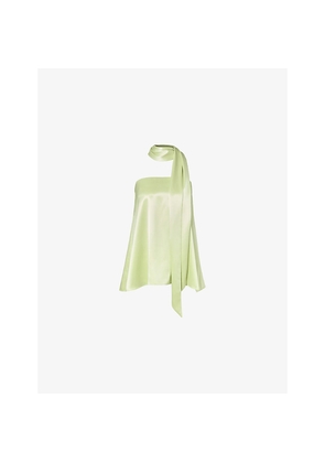 Womens Malina Zelda Scarf-Neck Strapless Woven Top