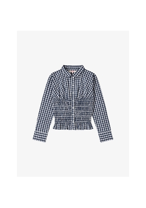 Womens Omnes Issy Checked Cotton Shirt