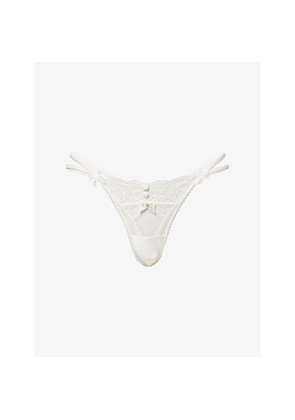 Womens Lounge Underwear Bridal Elizabeth Lace Thong