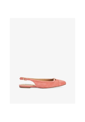 Womens Dune Hanna Suede Slingback Flats
