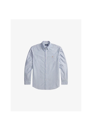 Mens Polo Ralph Lauren Striped Oxford Custom-Fit Cotton Shirt