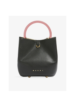 Womens Marni Pannier Leather Bucket Bag