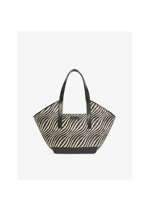 Womens Marni Waves Small Woven Tote Bag