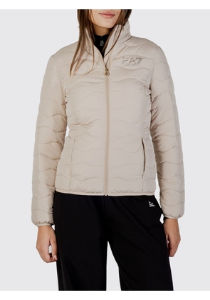 Coat EA7 Woman color Beige