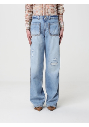 Pants JUST CAVALLI Woman color Blue