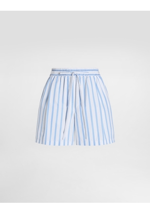 Dolce & Gabbana Striped Poplin Shorts - Woman Pants And Shorts Multicolor 44