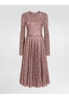 Dolce & Gabbana Lace Dress - Woman Dresses Lilac 42