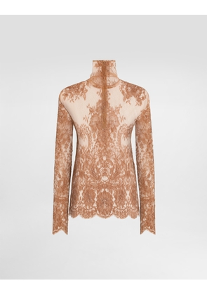 Dolce & Gabbana Chantilly Lace Blouse - Woman Shirts And Tops Beige 48