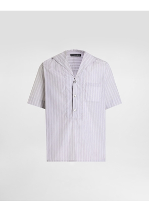 Dolce & Gabbana Striped Cotton Poplin Shirt - Man Shirts Multicolor 40