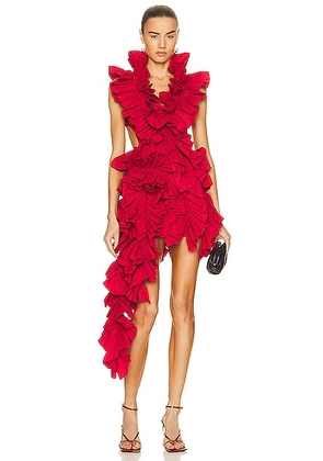 AKNVAS Olive Mini Dress in Red - Red. Size 0 (also in ).