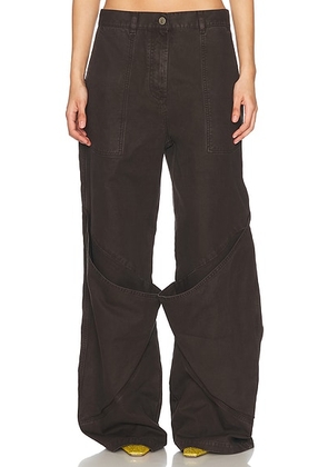 THE ATTICO Long Pant in Brown - Dark Brown. Size 24 (also in ).
