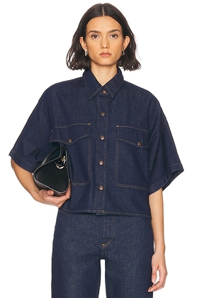 AGOLDE Taron Shirt in Rinse - Blue. Size L (also in M, S, XS).