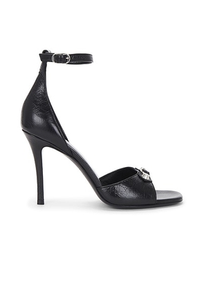Balenciaga City Uptown Sandal in Black & Silver - Black. Size 36 (also in 37, 39, 40, 41).