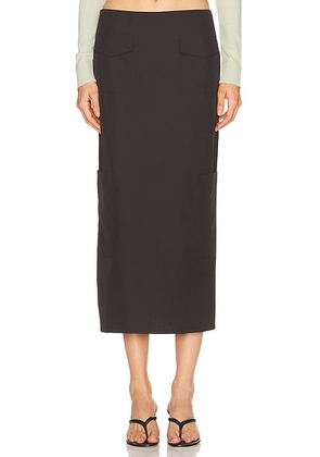 ALFIE Valletta Skirt in Chocolate - Chocolate. Size L (also in M).