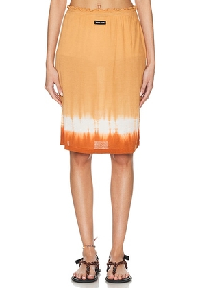 Miu Miu Midi Skirt in Cammeo & Caramello - Brown. Size L (also in ).