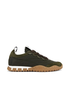 Miu Miu Nylon Sneaker in Loden - Olive. Size 36 (also in 38.5).