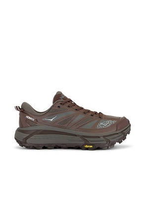 HOKA U Mafate Speed 2 in Asphalt Grey & Walnut - Grey. Size All.