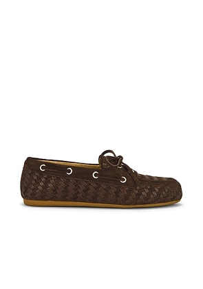 Miu Miu Leather Moccasin in Moro - Brown. Size 38 (also in 39).