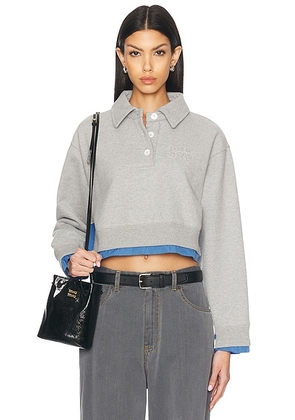 Miu Miu Polo Sweatshirt in Grigio - Grey. Size XL (also in ).