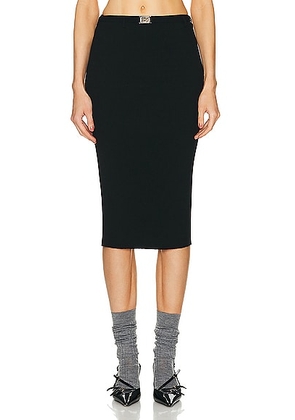Miu Miu Midi Skirt in Nero - Black. Size 42 (also in ).