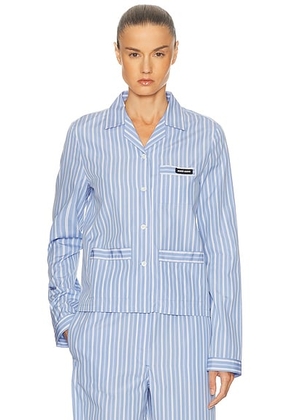 Miu Miu Button Up Top in Celeste - Baby Blue. Size 36 (also in ).