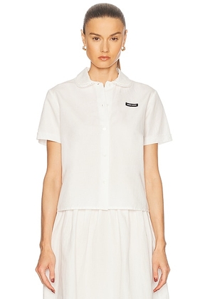 Miu Miu Button Up Top in Bianco - White. Size 40 (also in 42).