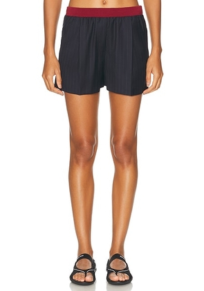 Miu Miu Drawstring Waist Mini Short in Bleu - Blue. Size 42 (also in 36).