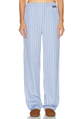 Miu Miu Pinstripe Pant in Celeste - Baby Blue. Size 36 (also in 38, 42).