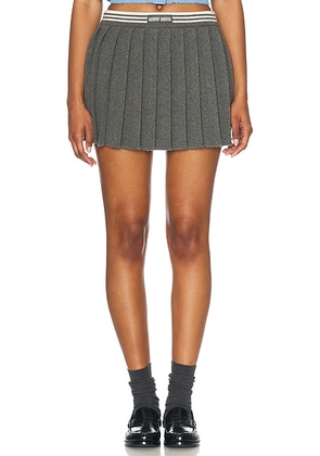 Miu Miu Mini Tennis Skirt in Ardesia - Grey. Size 36 (also in ).
