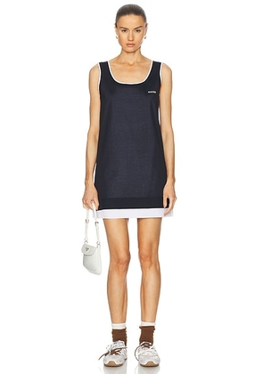 Miu Miu Mini Tank Dress in Blue & Bianco - Navy. Size 36 (also in 38, 40).