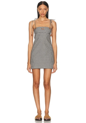 Miu Miu Mini Dress in Bianco & Nero - Black. Size 36 (also in ).