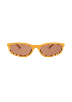 Miu Miu Oval Sunglasses in Soleil - Mustard. Size all.