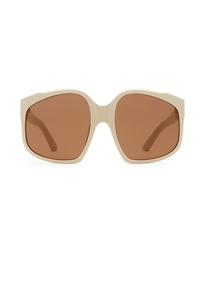 Miu Miu Square Sunglasses in White - Cream. Size all.