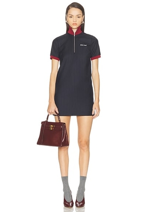Miu Miu Short Sleeve Mini Dress in Bleu - Navy. Size 40 (also in 42).