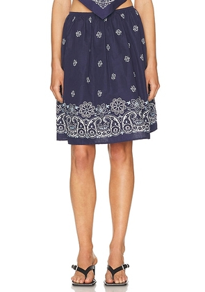 Miu Miu Skirt in Blue & Bianco - Navy. Size 36 (also in 38, 40, 42).