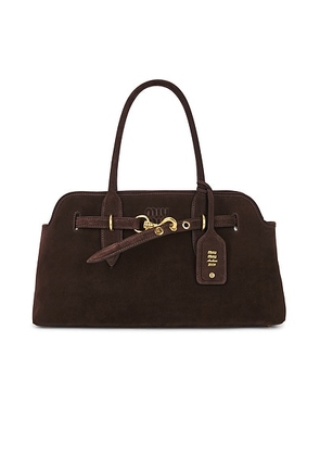 Miu Miu Aventure Camoscio Bag in Moro - Brown. Size all.