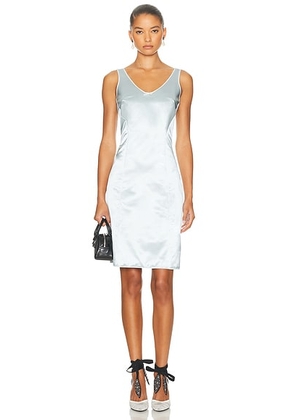 Miu Miu Sleeveless Mini Dress in Astro - Blue. Size 36 (also in ).