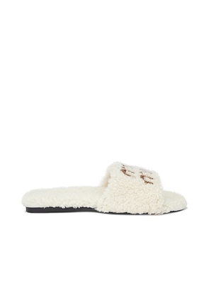 Miu Miu Flat Sandal in Naturale - Beige. Size 39 (also in 41).