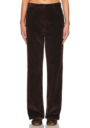 Miu Miu Velluto A Coste Pelle Pant in Cacao - Brown. Size 38 (also in 42).