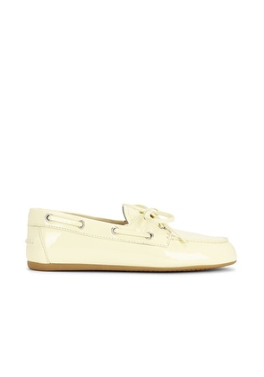 Miu Miu Vernice Mocassin in Burro - White. Size 36 (also in 37, 38, 39).