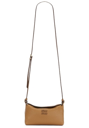 Miu Miu Phenix Contenitori Bag in Caramel & Larice - Brown. Size all.