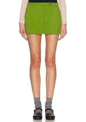Miu Miu Punto Stoffa Skirt in Verde - Green. Size 36 (also in 38, 40).