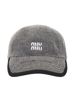 Miu Miu Baseball Cap in Grigio - Grey. Size S (also in ).