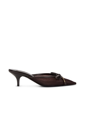 Miu Miu Mesh Mule Pump in Moro - Brown. Size 36.5 (also in 37, 37.5, 38, 39, 39.5, 40).