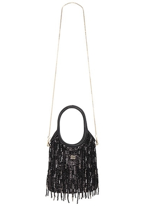Miu Miu Beaded Ivy Bag in Nero - Black. Size all.