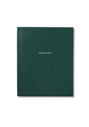 Smythson 2026-2027 Portobello Weekly Vertical Diary In Panama In Forest